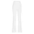 thumbnail image 5 of Jxximdong Leggings for Women Womens Stretch High Waist Leggings Regular Solid Flared Pants Active Workout Yoga Pants Trousers White L Yoga Pants, 5 of 5