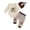 Z02-Beige, variant on larppty Newborn Baby Boy Football Outfit Long Sleeve Rugby Football Romper Pants Set Hat 3Pcs Infant Fall Clothes
