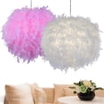 thumbnail image 4 of JFBUJC Feather Light Shade For Ceiling Pendant Light 30cm Fluffy Lamp Shade Lampshade Lightshade For Lamp, 4 of 4