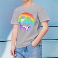 thumbnail image 2 of WEAIXIMIUNG 3T Girl Clothes Summer Blue Children's Printed Short Sleeved T Shirt, 2 of 4