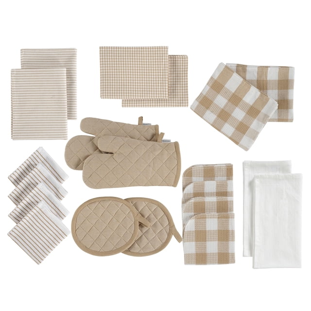 Juego de paños de cocina LANE LINEN, 20 piezas, 100% algodón