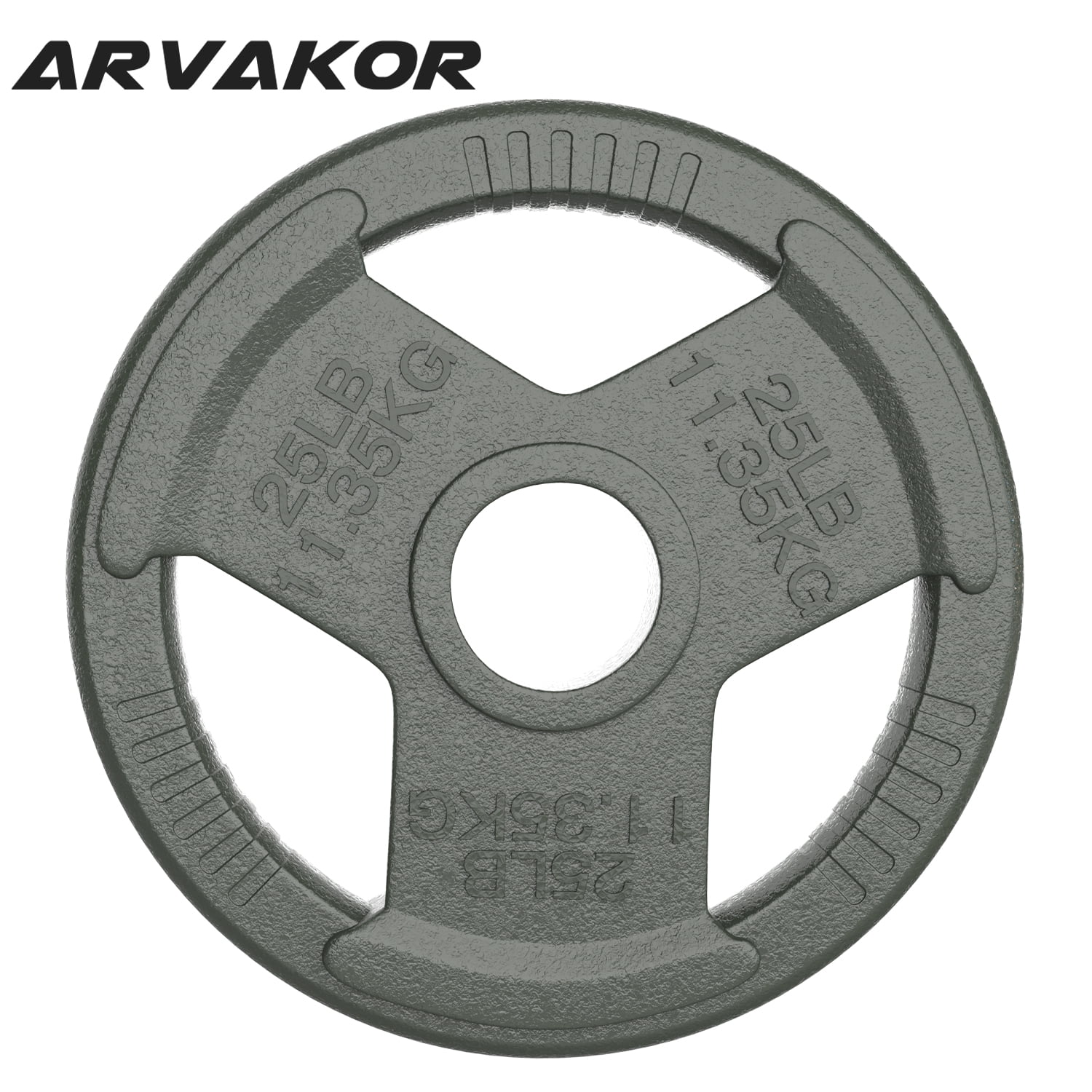 ARVAKOR Olympic TriGrip Cast Iron Plate for Strength Training