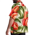 thumbnail image 3 of Peach Men's Short Sleeve Spread Collar Beach Shirts Casual Printed Button Down Unisex Summer Tops, 3 of 6