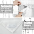 thumbnail image 5 of Mizhona Black Stripes No Hooks Shower Curtains with Snap in Liner Black and White Hookless Fabric Bathroom Curtain,71"× 83", 5 of 7
