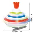 thumbnail image 6 of Joernso LED Light-Up Spinning Top with Music Battery Operated Educational Kids Manual Push Flashing Spinning Top Gyroscope Toy Toddlers Boys Girls Gift Party Favors, 6 of 7