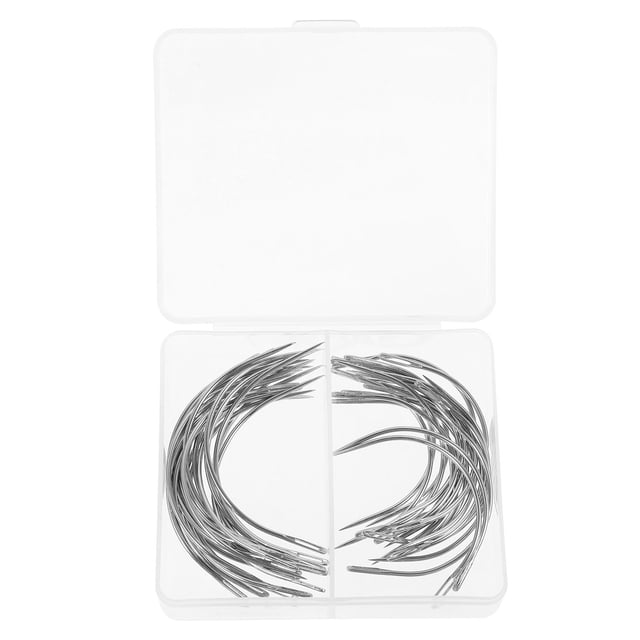 unbranded 40Ud De Agujas Curvas Plateadas Para Coser Con Ojo Grande Para Manualidades Y Reparación