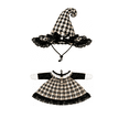 thumbnail image 2 of Halloween Porch Goose Outfit 23 Inch Porch Goose Outfits Houndstooth Lace Goose Clothes for Fall Lawn Porch Decor Classic Witch Style 1 Pack, 2 of 8