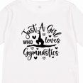 thumbnail image 4 of Inktastic Just a Girl Who Loves Gymnastics Girls Long Sleeve Toddler T-Shirt, 4 of 5