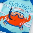 thumbnail image 7 of Boy Swimsuit Size 6 Toddler Boys Two Piece Swimsuits Short Sleeve Print Top Shorts Set Swimwear Children's High Waisted Swim Trunks, 7 of 7
