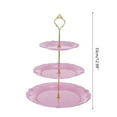 thumbnail image 3 of Detachable Fruit Tray with Convenient Cleaning 3 Tiers Round Cake Display Stand, 3 of 17