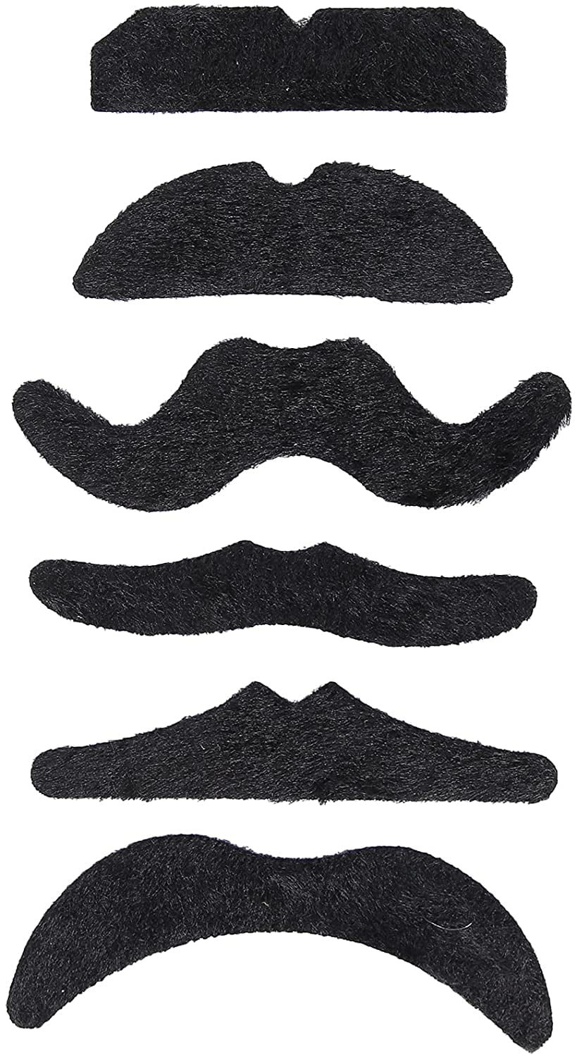 Self Adhesive Mustaches for Masquerade Party & Performance Black LERORO 48 PCS Novelty Fake Mustaches Mustache Party Supplies 