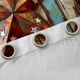 thumbnail image 4 of Manfei Vintage Wooden Stars Blackout Curtains Set of 2 (52x84 Each),Boho Farmhouse Cabin Curtain,Brown Blue, 4 of 6