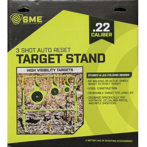SME SMEST22FLD Rimfire Steel Target Folding Reactive 22 Caliber Pistol or Rifle