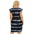 thumbnail image 6 of Women Plus Size Summer Casual T Shirt Dress Short Sleeve V Neck Loose Swing Midi Dress with Pockets, 6 of 6