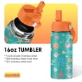 thumbnail image 3 of Botella de agua para niños Thermos xiiai de acero inoxidable de 470 ml, a prueba de fugas, 3 of 9