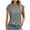 Gray, variant on Women's Plain T-shirts Summer Crewneck Cap Sleeve Tops Solid Color Polyester Casual Basic Tee Shirts (XL, White)
