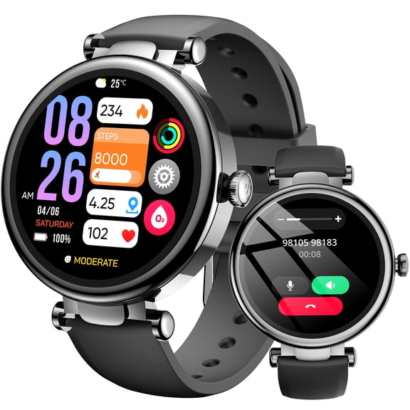 TOZO S3 Smart Watch Fits for Men Women,IP68 Waterproof Smartwatch for iPhone and Android,Bluetooth Call(Answer/Make Calls)100 Sports Modes,1.83" HD Color Fitness Tracker Sleep Monitor for Gift Black