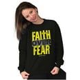 thumbnail image 4 of Christian Religion Faith Over Fear Sweatshirt for Men or Women Brisco Brands S, 4 of 6
