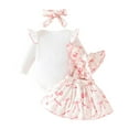 thumbnail image 5 of Zshosam My First Birthday Baby Girl Outfit Baby Girl Outfit Newborn Ruffle Skirt Set Infant Romper Fall Winter Clothes Size 0 3 Months,(Light Pink 0-3 Months), 5 of 7