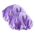 thumbnail image 4 of Miangastore 2 Pcs Bonnet de Douche Adulte Réutilisable en Satin Imperméable Adapté pour Douche et Maquillage, 4 of 8