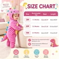 thumbnail image 3 of ZHANGDER Infant Dinosaur Costume Toddler Baby Boys Girls Flannel Romper Costumes Hooded Romper Jumpsuit Outfits, 3 of 9
