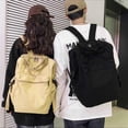 thumbnail image 7 of Unisex Couple Canvas Backpack Casual Washed Solid Color School Bookbag Back to School Backpack for Men Women, 7 of 7