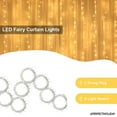 thumbnail image 7 of Perfect Holiday 300 led Window Curtain Icicle Lights String Fairy Light Wedding Party Home Garden Decorations 3m*3m, Warm White, 7 of 7
