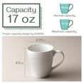 thumbnail image 3 of DOWAN 17 Oz Ceramic Coffee Cups with Handle, Set Of 6, White, 3 of 7
