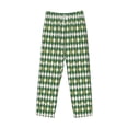 thumbnail image 4 of Xecao Light Green Squares Men's Straight Lounge Pajama Pants: The Ultimate in Comfortable Sleepwear, 4 of 9