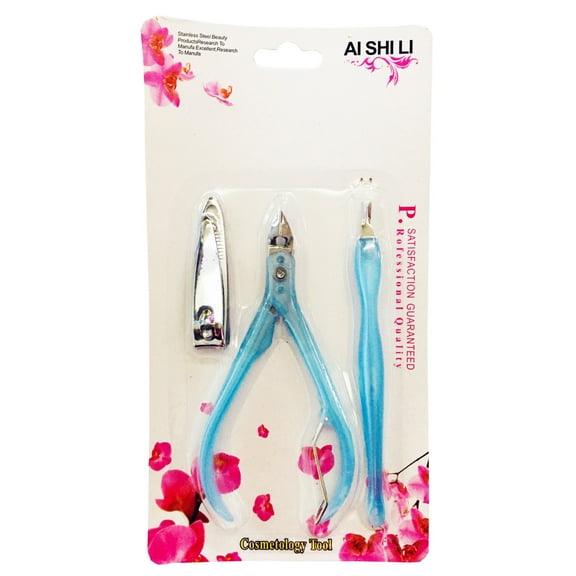 3 Piece Professional Manicure Pedicure Nail Art Tool Set Clippers