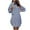 Women B Blue dress, variant on Womens Plaid Dresses Flannel Babydoll Dress Casual Lapel Collar Tunic Dress Long Sleeve Belted Fall Dresses with Pockets Khaki L