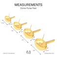 thumbnail image 5 of CRAFTMEMORE - Clavos redondos para bolso, pies, bolsos, puntas de clavo, 0.315 in, 0.394 in, 0.472 in, 100 unidades (0.394 in (3/8") dorado), 5 of 5