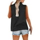 thumbnail image 4 of Vestidos Casuales Para Mujer, Blusas De Mujer De Moda Camiseta informal de verano para mujer, sin mangas, lisa, con cuello vuelto, 4 of 7