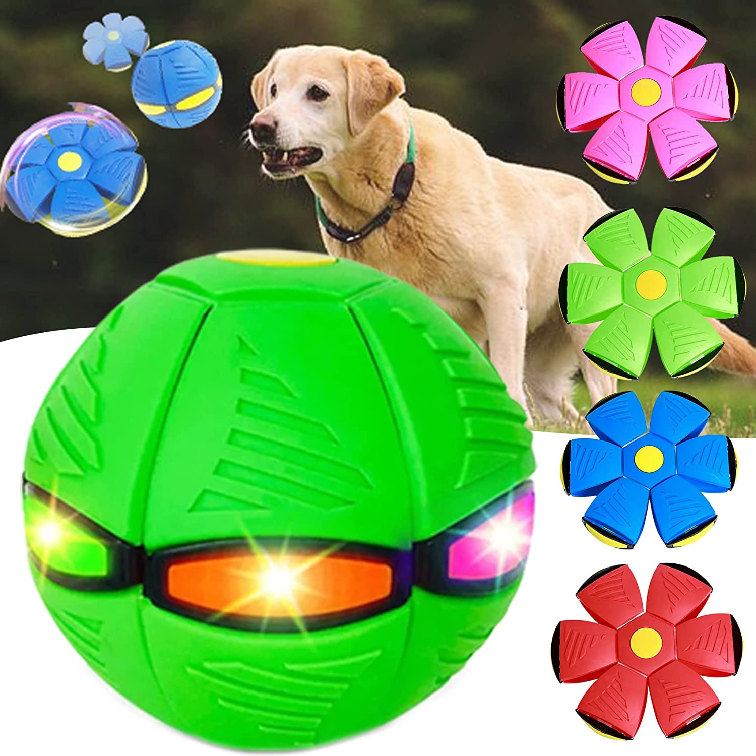 OSLEI 2023 New Pet Toy Flying Saucer Ball, Flying Saucer Ball Dog Toy