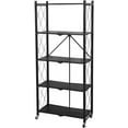thumbnail image 2 of Storage Shelving Unit, 5-Tier Foldable Storage Shelves Wire Shelving Unit Adjsutable Shelf Heavy Metal Shelf, 397lbs Capacity Standing Racks Organization, 2 of 6