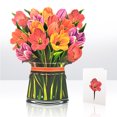 thumbnail image 1 of Flor tridimensional 3D Día del Maestro con flores talladas en papel manualidades ramo emergente tarjeta de felicitación navideña creativa, 1 of 5