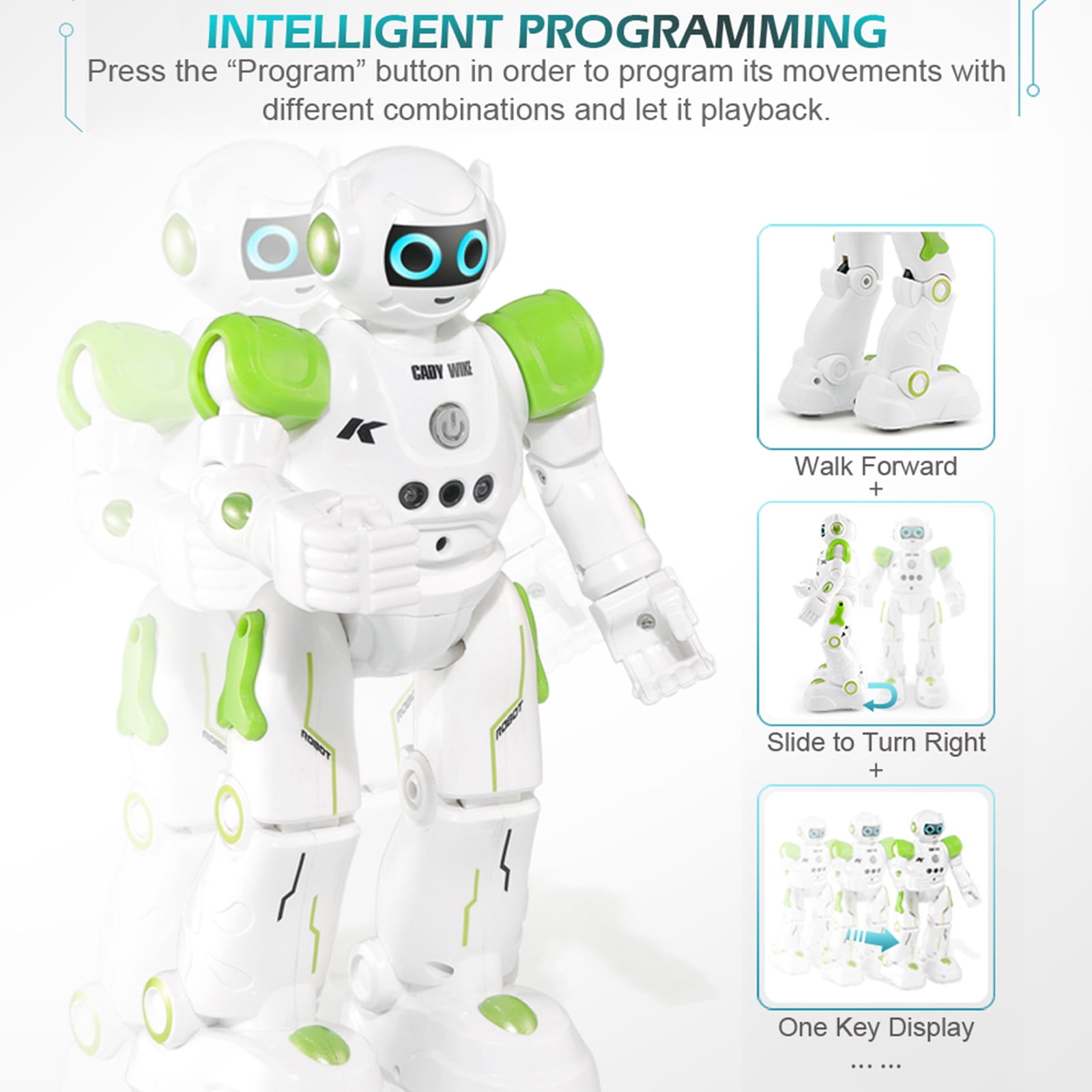 Meggemo JJR/C R11 Intelligent Gesture-Control RC Robot - Programmable Dancing Toy with USB Charging, Ideal for Home Entertainment & Holiday Gifting