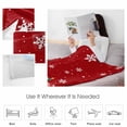thumbnail image 4 of Cute Snowman Throw Flannel Blanket 40x60In Snowflake Winter Red Christmas Super Soft Cozy Bed Blanket, Lightweight Plush Fuzzy Bed Throw for Bedroom Sofa Couch Living Room, 4 of 4