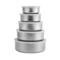 thumbnail image 2 of 5 PCS Stainless Steel Food Container Sealed Crisper Storage Lunch Box Bowls with Lids Food Storage B, 2 of 5