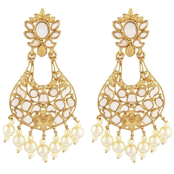 Efulgenz Crystal Austrian Stone Boho Round Dangle Wedding Earring for Women, Pink