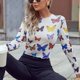 thumbnail image 4 of Top de malla con cuello redondo para mujer, Top de malla largo para mujer Top de malla estampado para mujer Top de malla estampado para mujer Calidad superior, 4 of 8