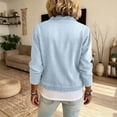thumbnail image 7 of Edvintorg Denim Jacket for Women Fashion Long Sleeve Casual Loose Zip Up Jean Coat with Pockets Clothes for Women Light Blue L, 7 of 7