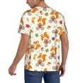 thumbnail image 2 of Rateoe Forest Squirrel Pattern Men’s Baseball Short Sleeve Polo Shirt, Midweight Men's Shirt Golf Shirt Polo Shirts Quick Dry Short-Large, 2 of 7