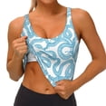 thumbnail image 3 of Fotbe Blue Snake Sujetador Deportivo Largo sin Aros para Mujer con Almohadillas y Soporte Medio, Transpirable y Absorbente, Camiseta Tipo Chaleco o Tank Top-X-Large, 3 of 8
