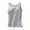 Grey, variant on Beach Vacation Clothes for Women Crop Tops in Bulk Blouse Busty Women Compression Camisoles Color for Bra Attached Tops Casual Work Shirt Camisole Padded Bra plus Dance Band Ladies Casual Black L