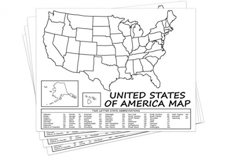 united states map usa poster us educational map with