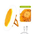 thumbnail image 2 of Luz de ventilador de techo de 30 W Lámpara de ventilador de camping de viento de 3 velocidades 3 modos 2000 mAh (naranja) Likrtyny Para estrenar, 2 of 9
