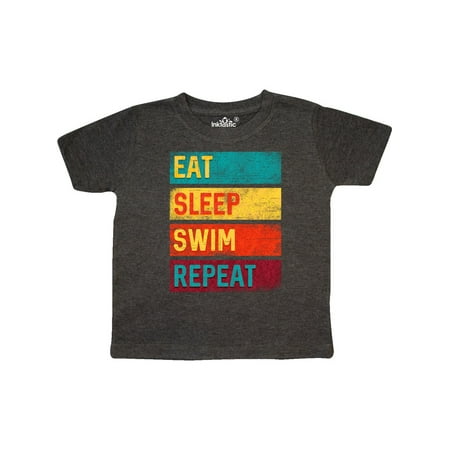 

Inktastic Swimming Eat Sleep Swim Repeat Gift Toddler Boy or Toddler Girl T-Shirt