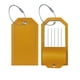 thumbnail image 1 of 6,5*11,5 cm,(amarillo),Paquete de 2 Etiquetas de Maleta de Poliuretano TravelMore - con Solapa Protectora - Juego de Etiquetas de identificación de Viaje para Bolsos y Equipaje - Hombres y Mujeres, 1 of 5