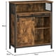 thumbnail image 3 of VASAGLE Mueble de Almacenamiento, Aparador, Armario de Cocina, Puerta Corredera, 30 x 70 x 80 cm, Estante Ajustable, Marrón Rústico y Negro, 3 of 5